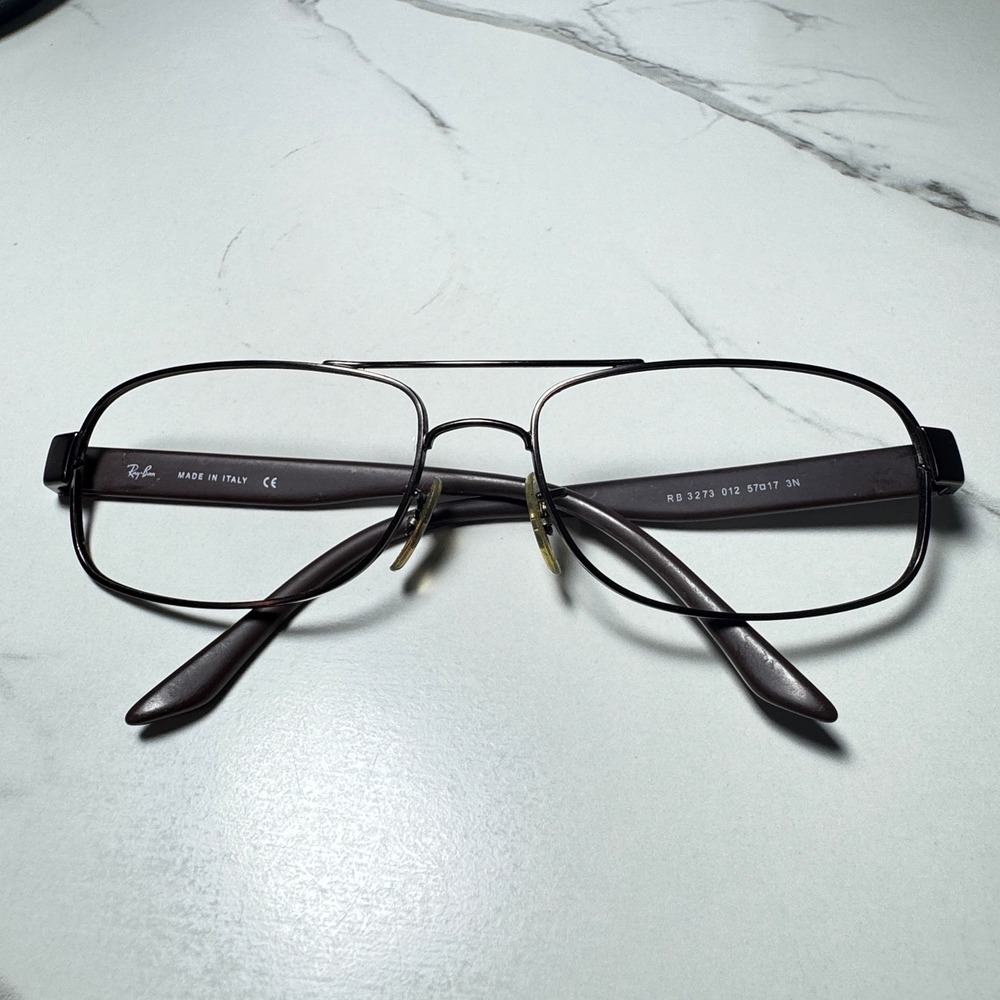Ray-Ban RB 3273 012 Gunmetal Aviator Eyeglass Frames Only Italy 57-17